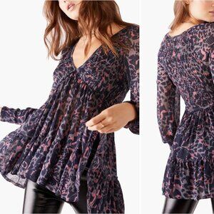 FREE PEOPLE Dark Romance Tunic Top- Medium